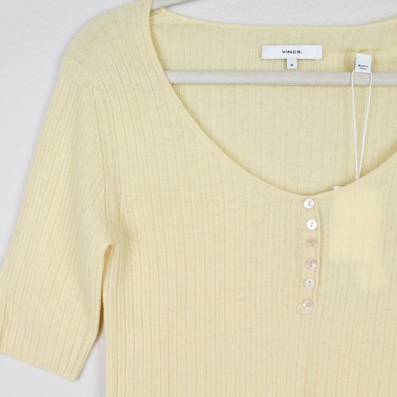 NWT Vince Cashmere Henley Button Top - Picture 8 of 13